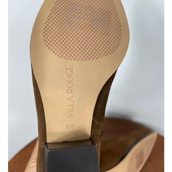 New Villa Rouge Willie Ankle Booties in Russet Suede Women's Size 5.5 - Picture 10 of 10